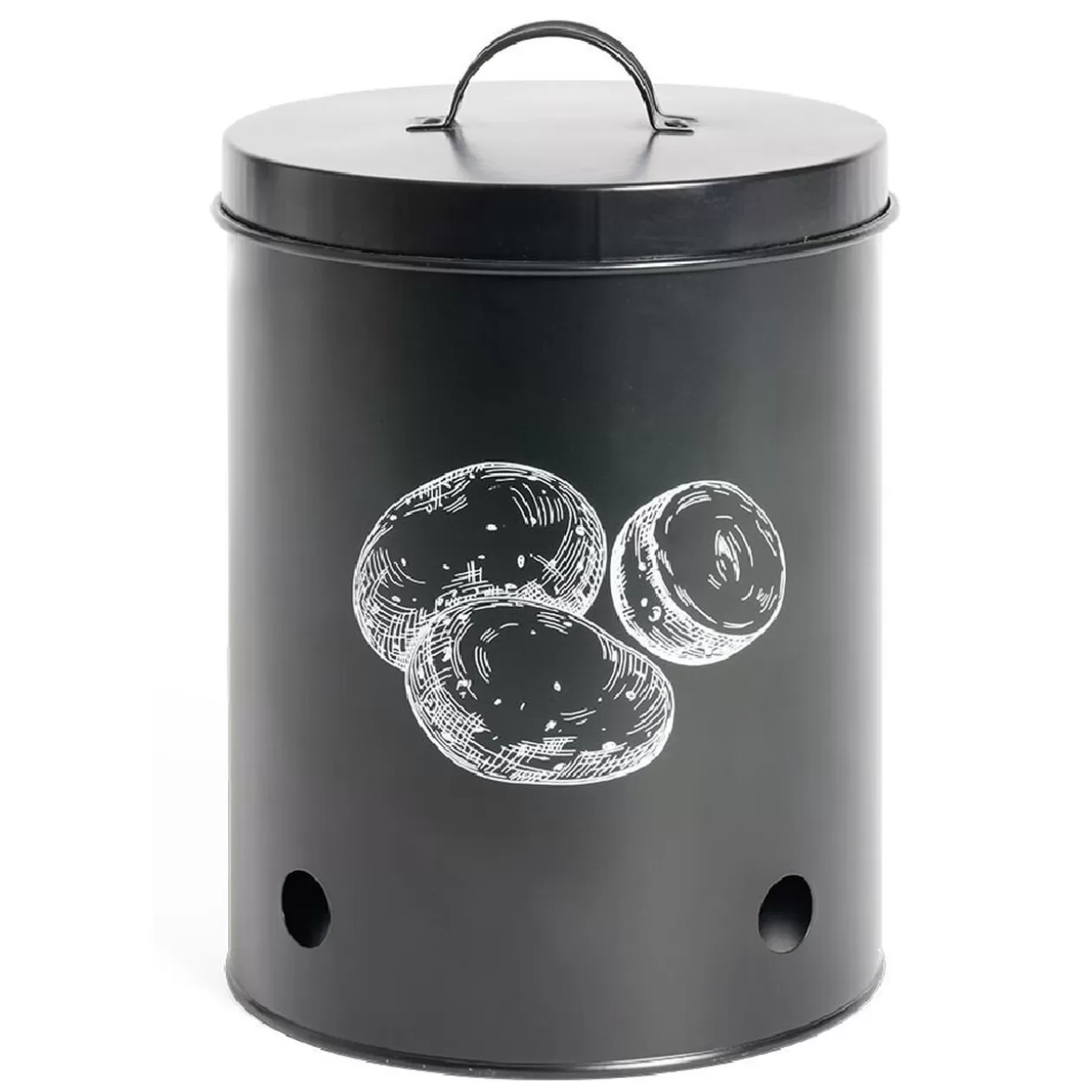 Gifi Boîte de conservation pour pommes de terre en métal noir< Conservation Alimentaire