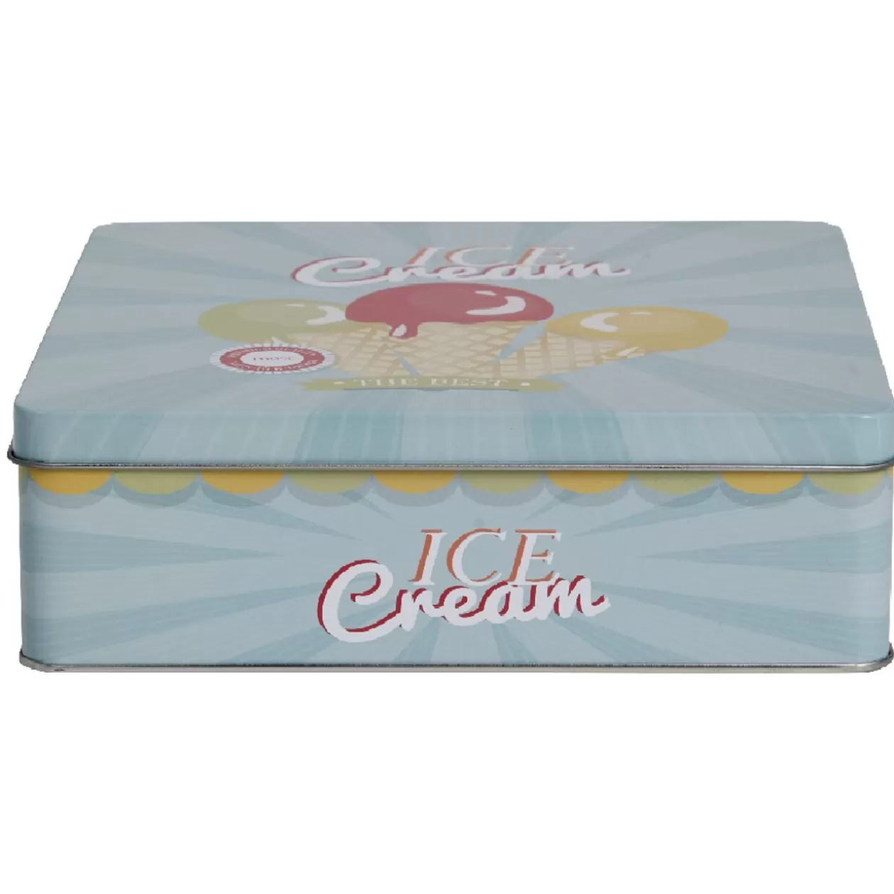Gifi Boîte de rangement cuisine bleue décor glace multicolore< Conservation Alimentaire
