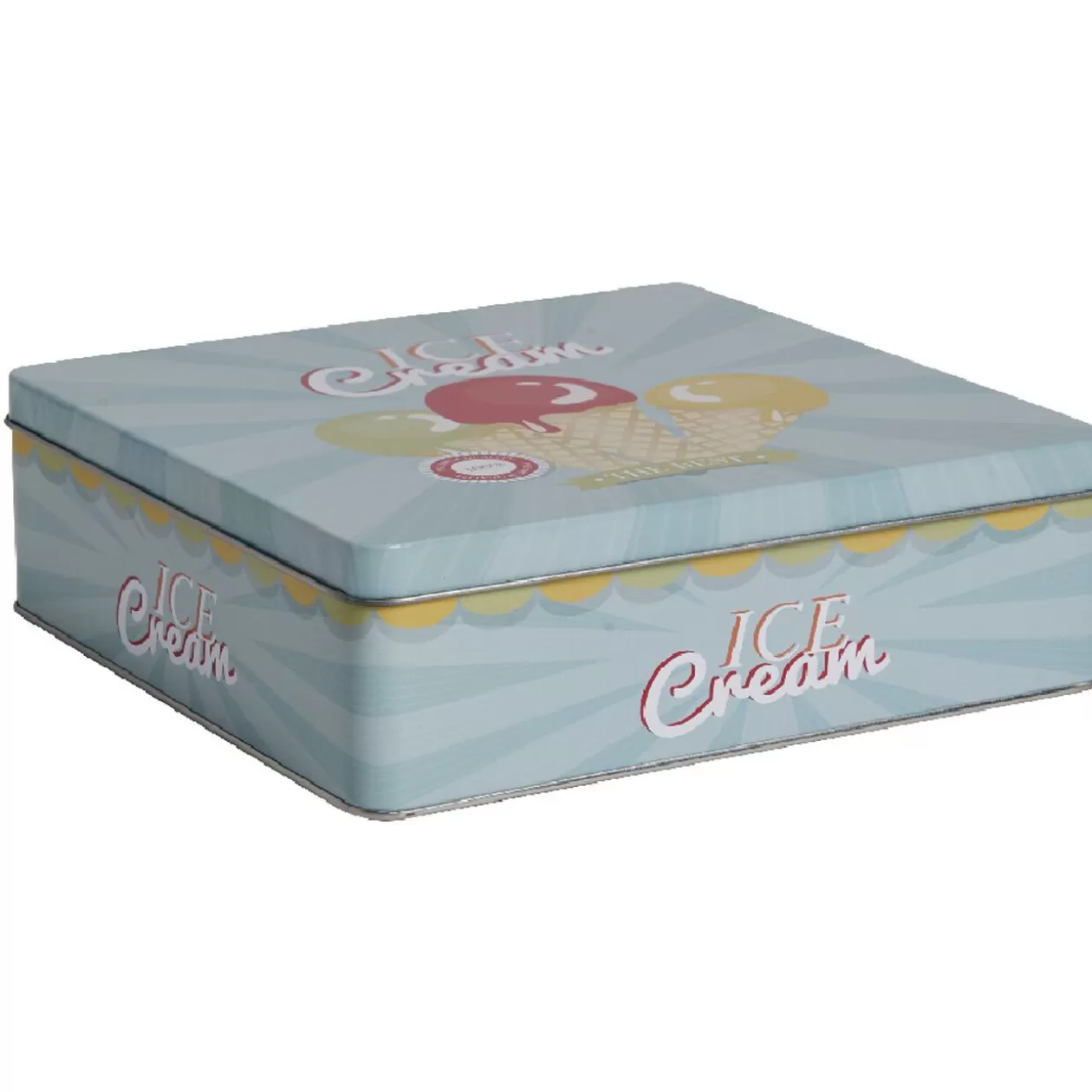 Gifi Boîte de rangement cuisine bleue décor glace multicolore< Conservation Alimentaire