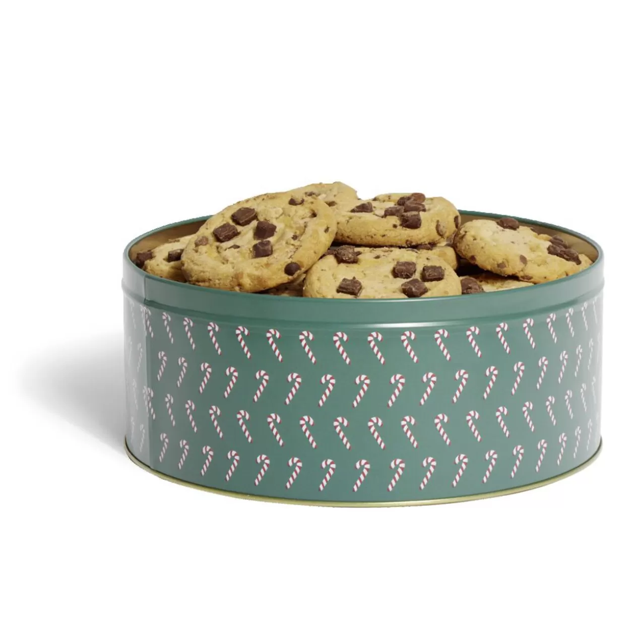 Gifi Boîte ronde en métal Ø22cm motif sucres d'orge rouge et vert< Conservation Alimentaire