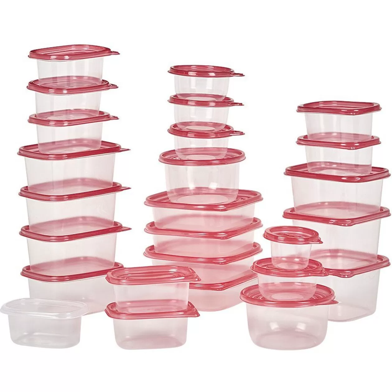 Gifi Boîtes alimentaire transparente avec couvercle bleu ou rouge x27< Vaisselle Et Accessoires De Table
