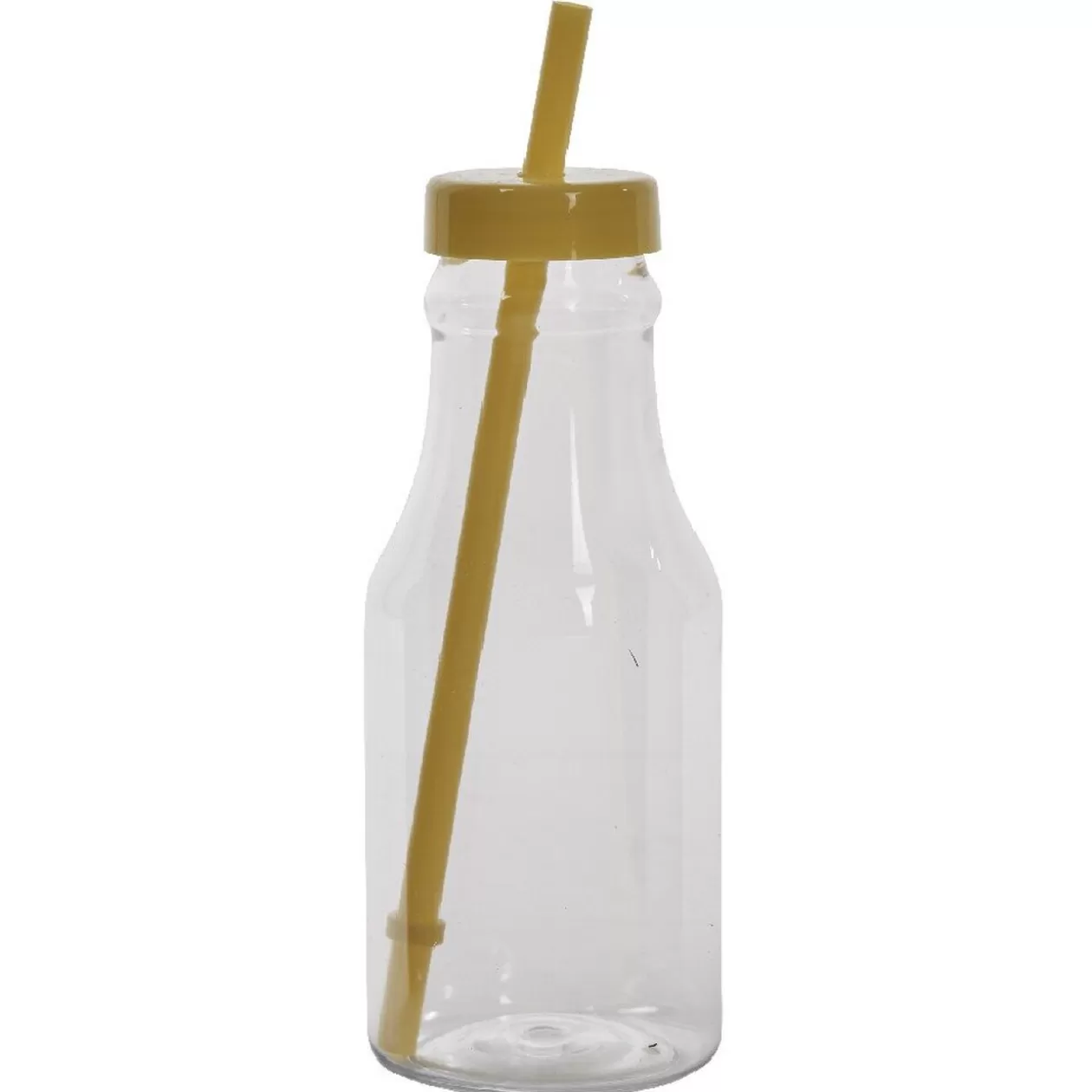 Bouteille en plastique avec paille colorée x10>Gifi Cheap