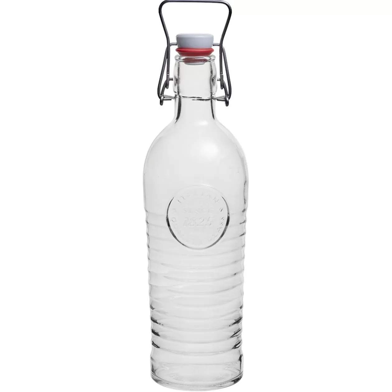 Bouteille en verre à bouchon mécanique officina>Gifi Store