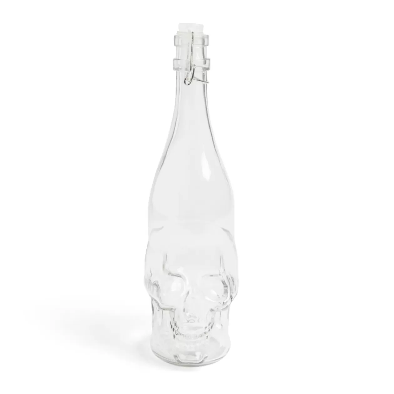 Bouteille Halloween 1L en verre forme tête de mort noire>Gifi Flash Sale
