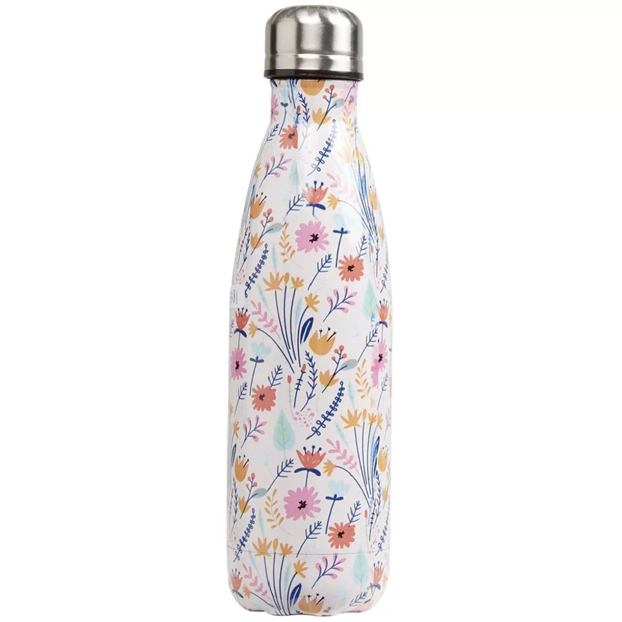 Gifi Bouteille isotherme inox blanc motif fleur multicolore 500 ml< Conservation Alimentaire