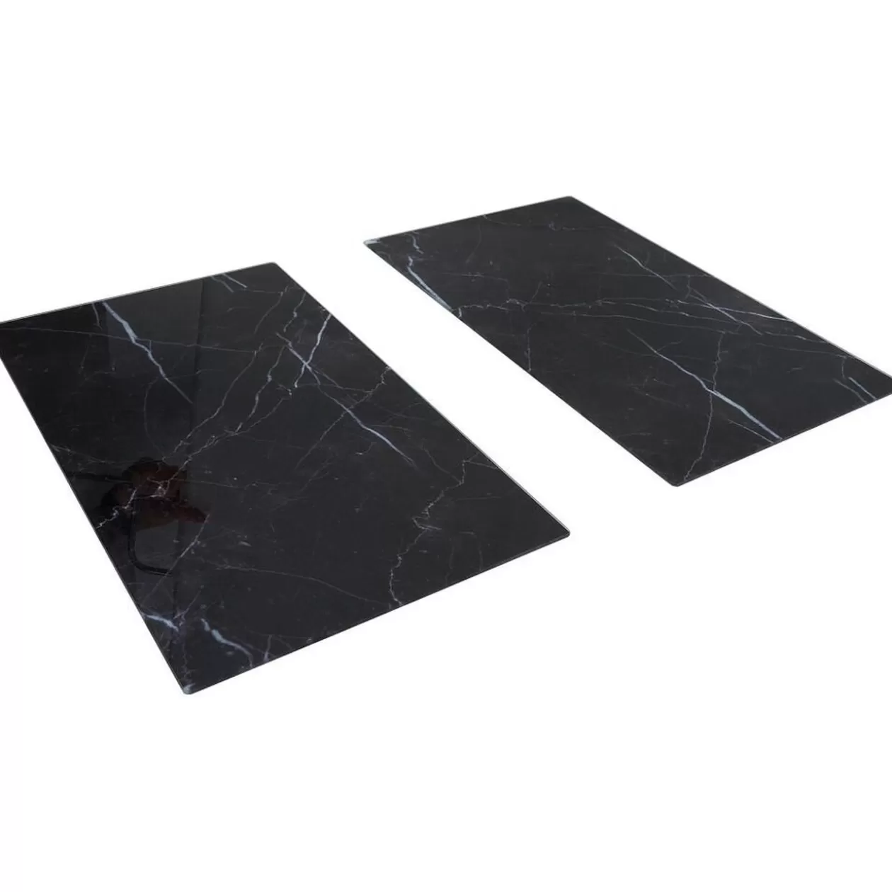 Gifi Cache plaque de cuisson en verre noir effet marbre 52x30cm< Cuisson