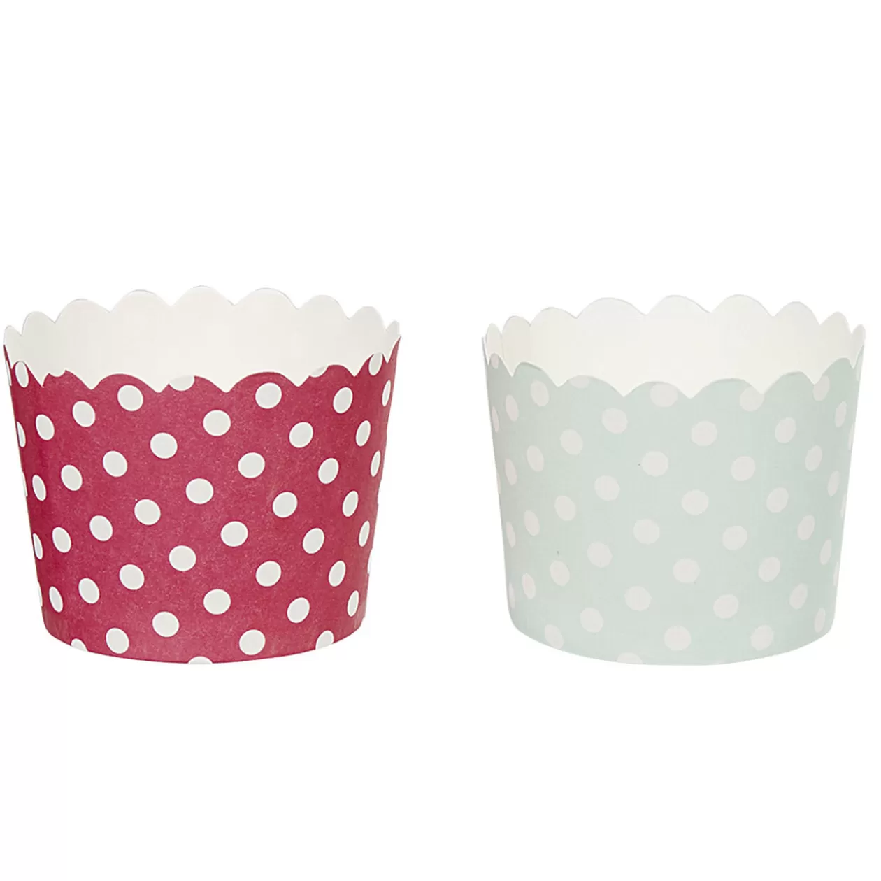 Gifi Caissette à muffin en carton rose vert décor pois blanc x25< Cuisson