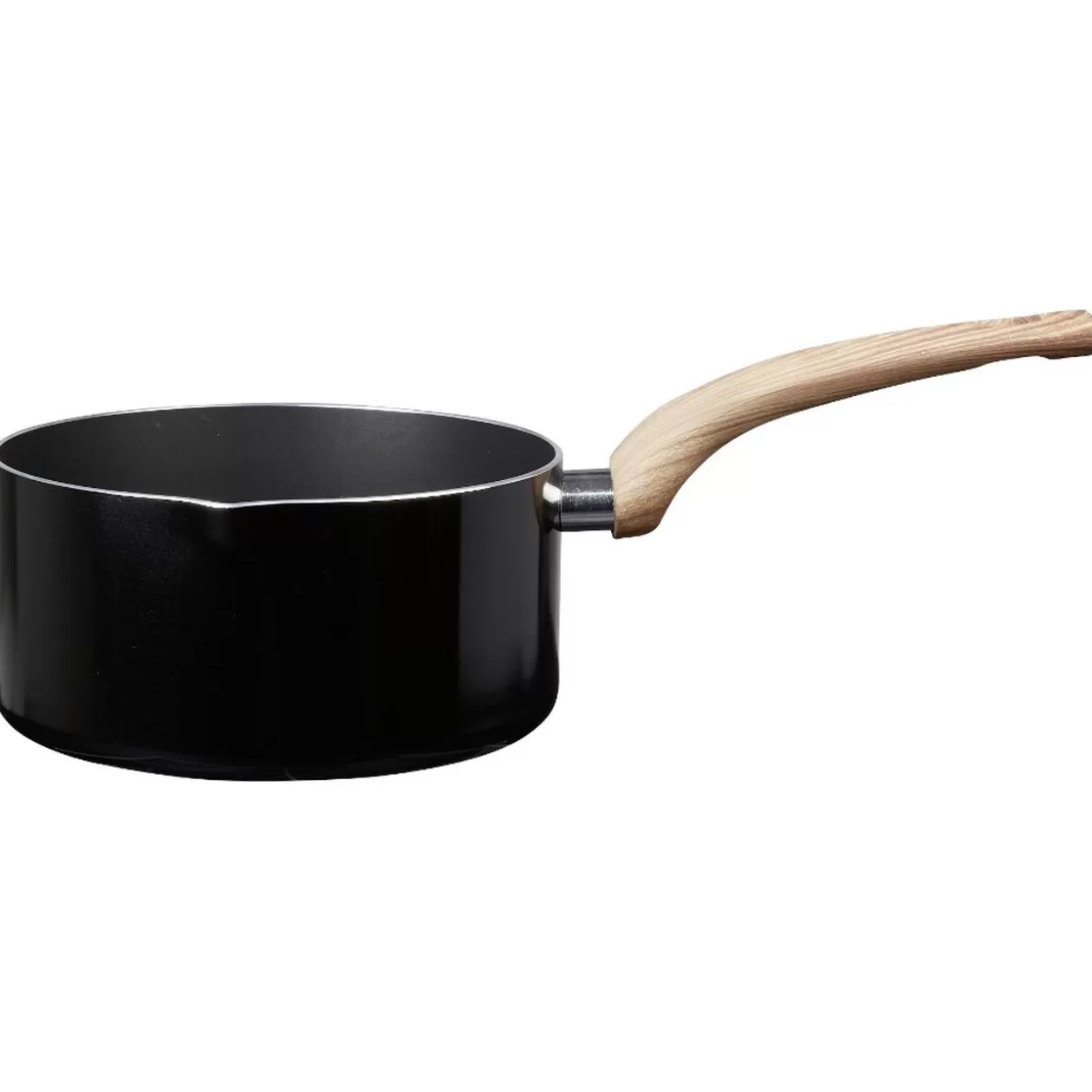 Gifi Casserole noire manche effet bois Ø 20< Cuisson