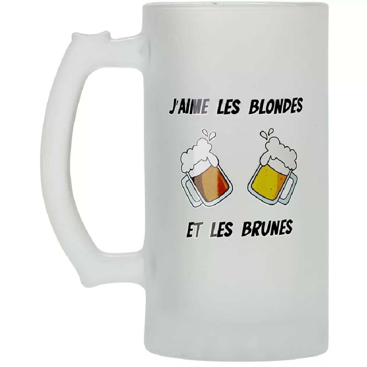 Chope en verre imprimé bière humour>Gifi Best Sale