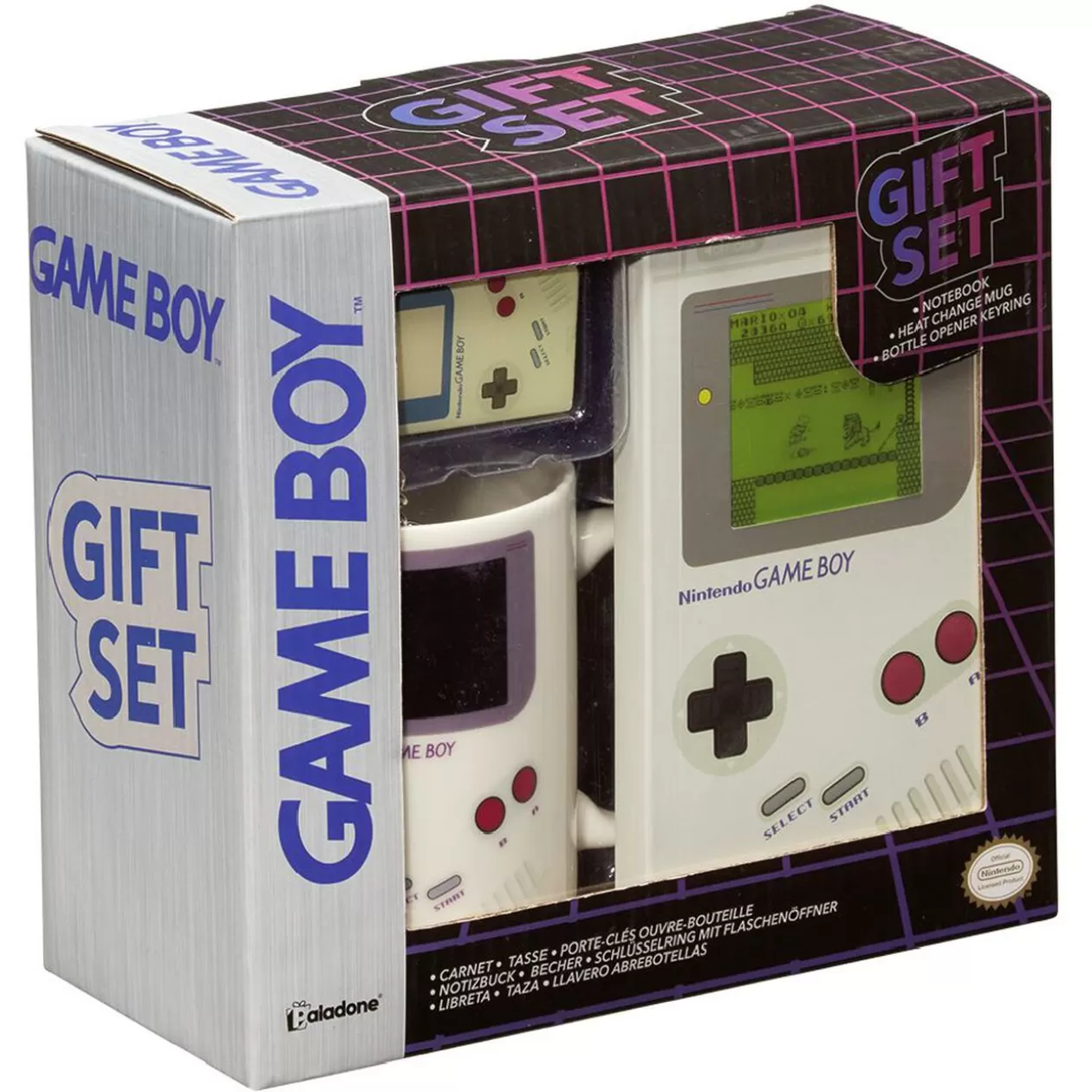Coffret cadeau Mug Nintendo Gameboy avec carnet et porte clé>Gifi Outlet