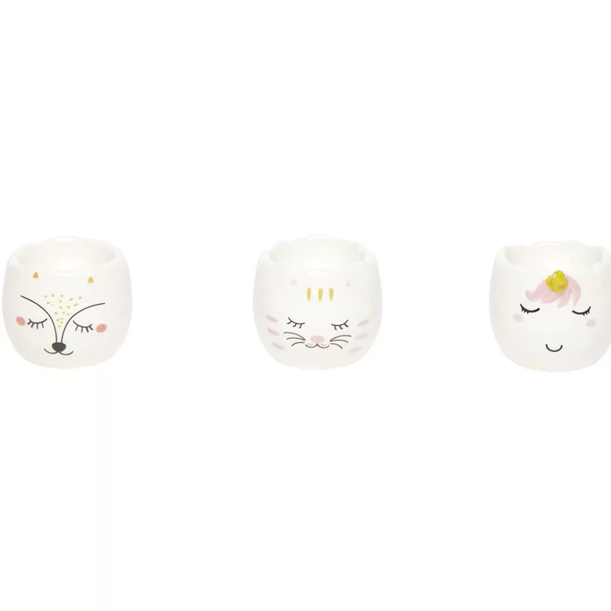 Coffret coquetier x3 motif tête animal>Gifi Outlet