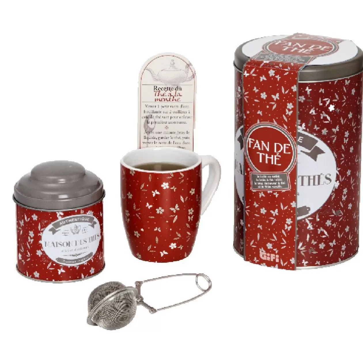 Coffret "Fan de thé" 5 pièces>Gifi Outlet