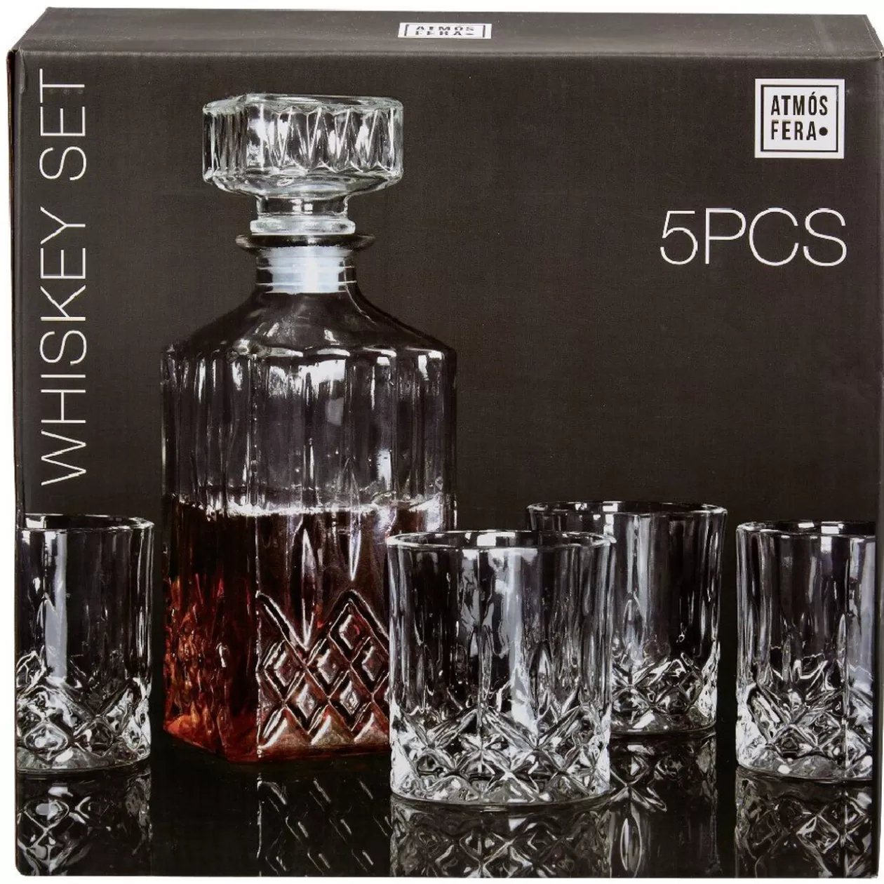 Gifi Coffret whisky carafe et verre 5 pièces< Vaisselle Et Accessoires De Table