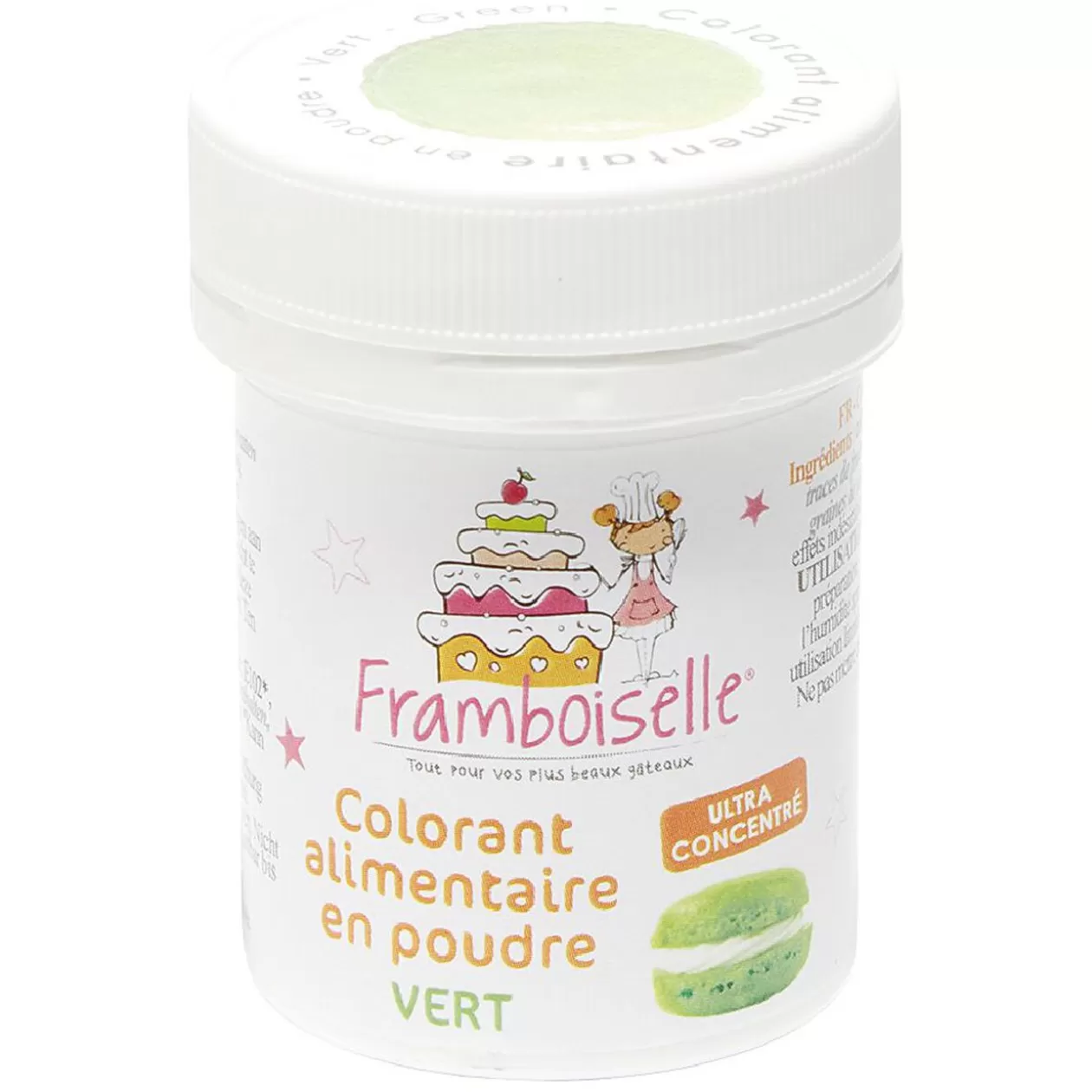 Gifi Colorant alimentaire vert en poudre Framboiselle< Préparation Culinaire