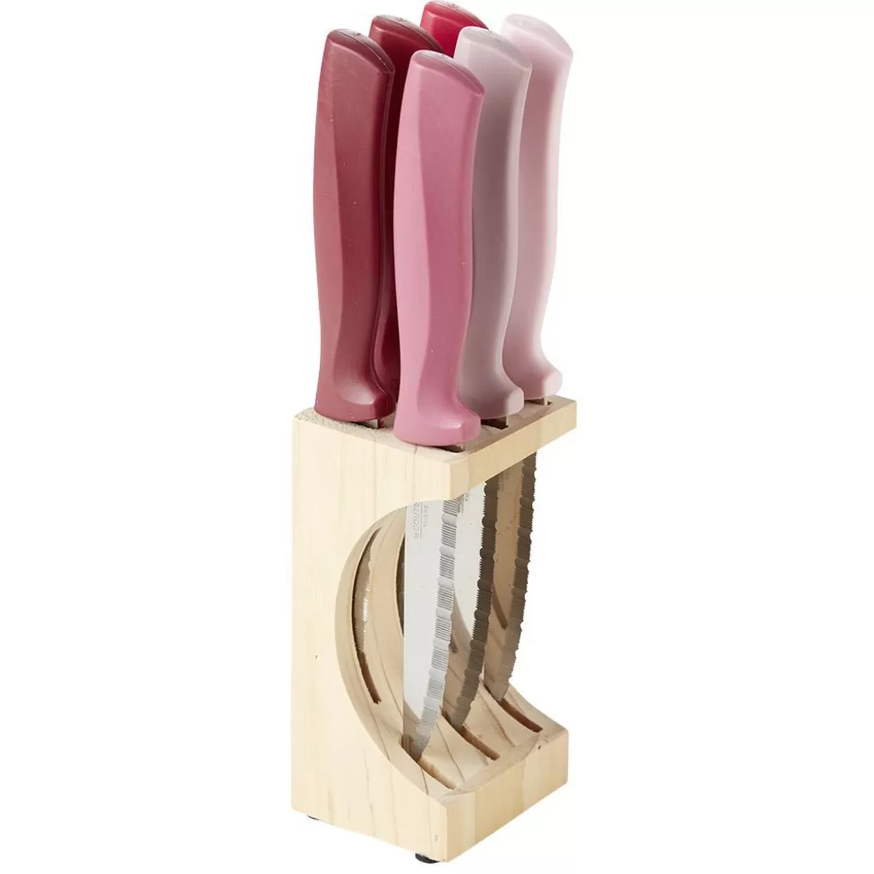 Gifi Coouteau à steak inox x6 et bloc en pin< Préparation Culinaire
