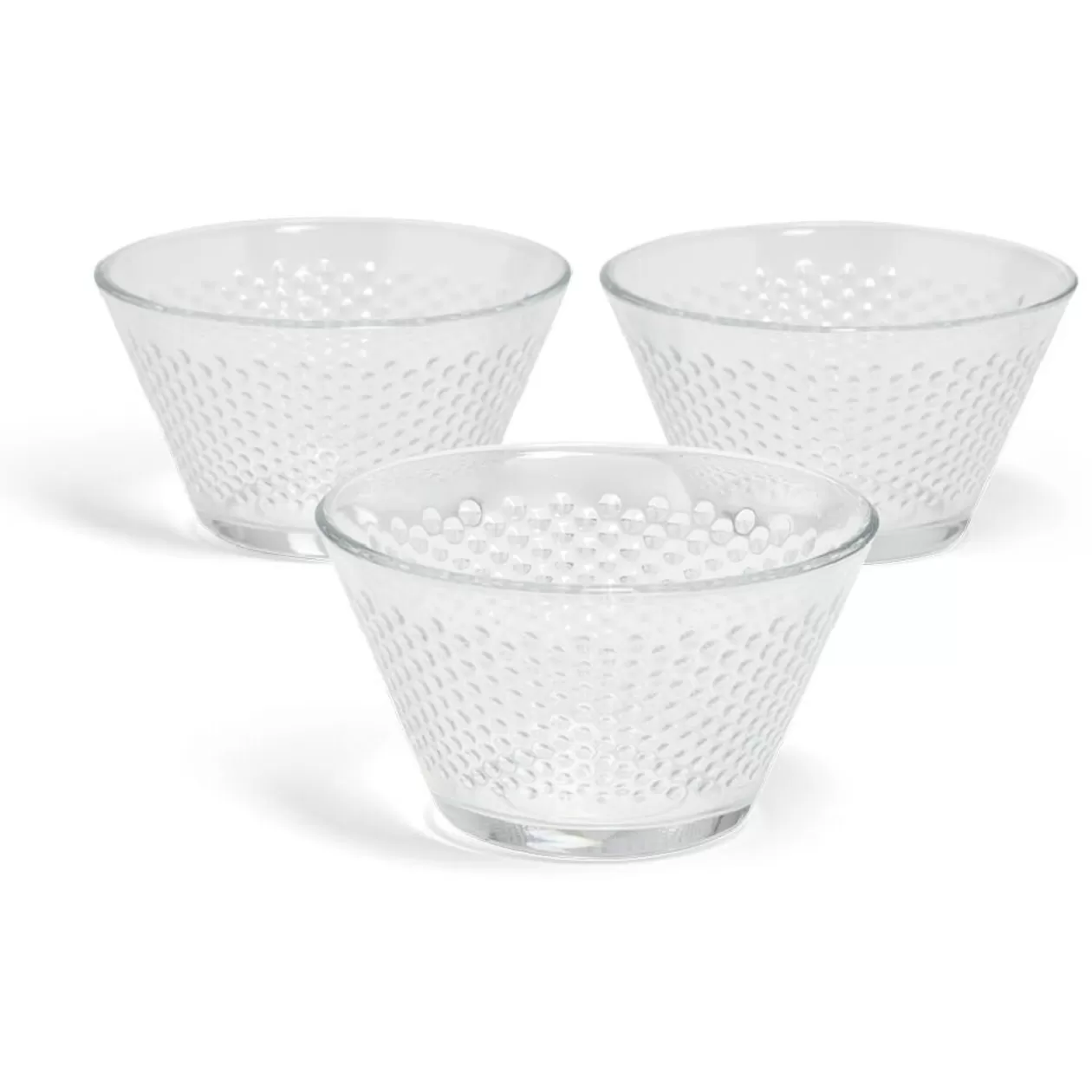 Coupe à dessert verre écaille relief transparent x3>Gifi Cheap