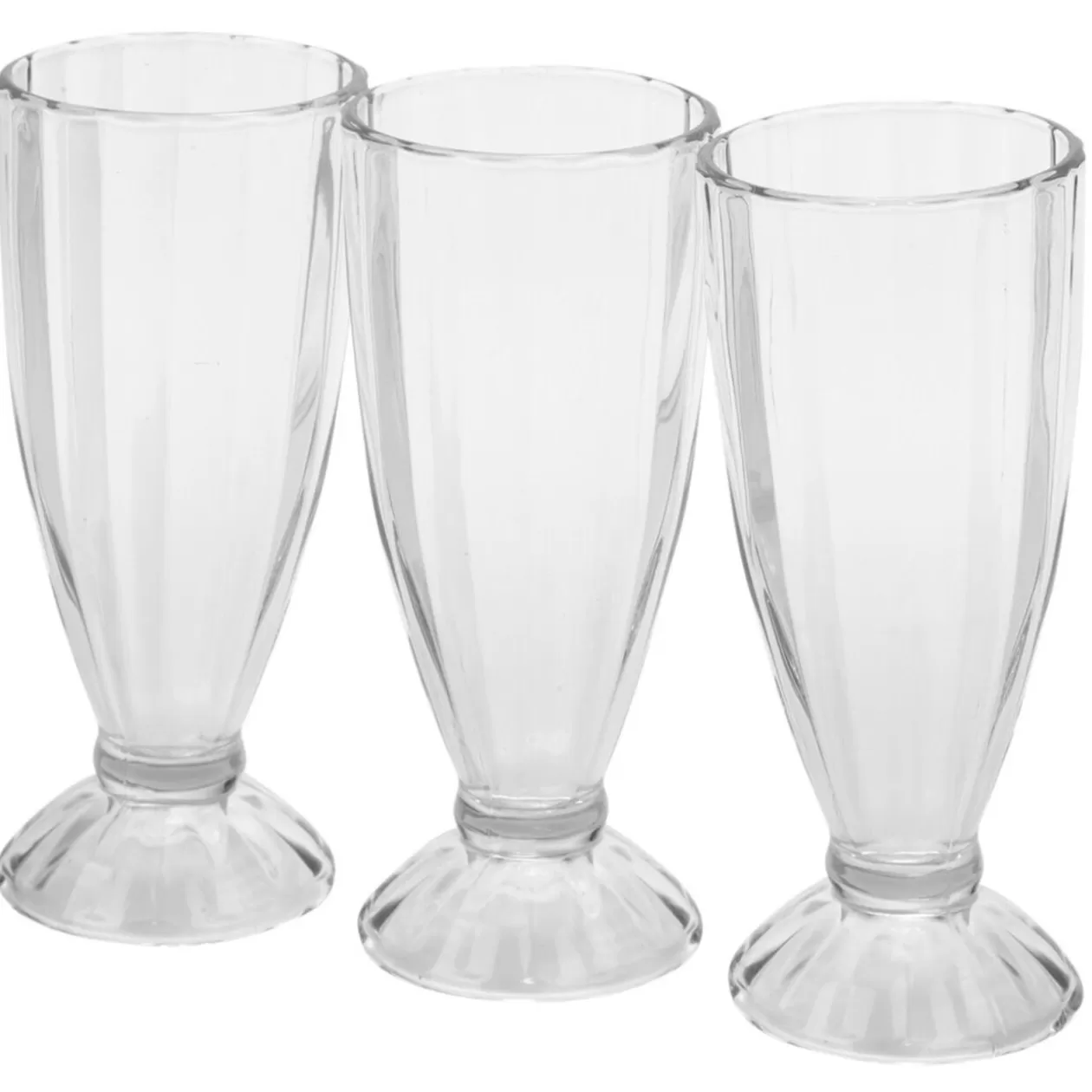 Coupe à glace transparent sundae milkshake 350 ml x3>Gifi Shop
