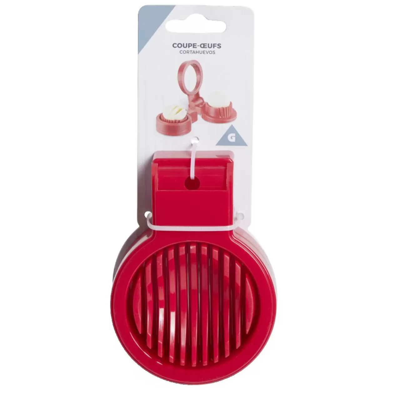 Gifi Coupe oeuf plastique rouge 8,5x12x2,8cm< Préparation Culinaire