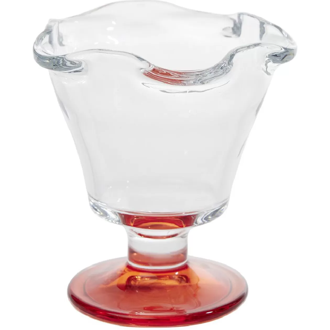 Coupelle à glace en verre avec pied coloré Ø10,6xH11,7cm>Gifi Cheap