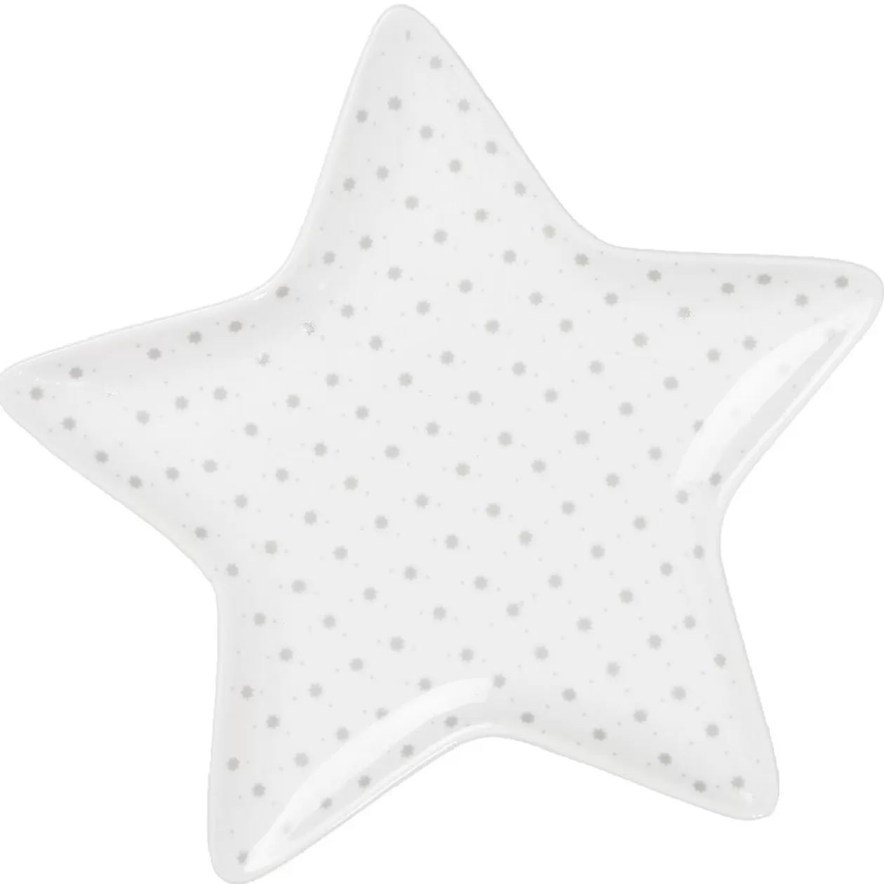 Coupelle blanche forme étoile à pois gris>Gifi Store