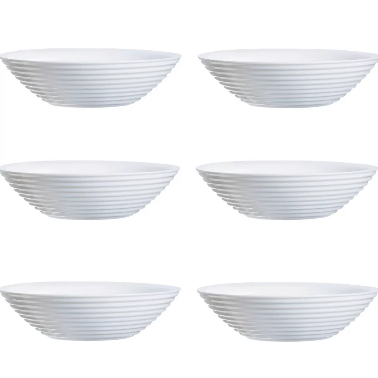 Gifi Coupelle blanche Harena bord ligne en relief x6< Vaisselle Et Accessoires De Table