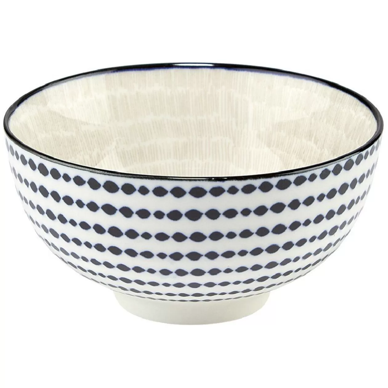Coupelle en porcelaine décor blanc et bleu>Gifi New