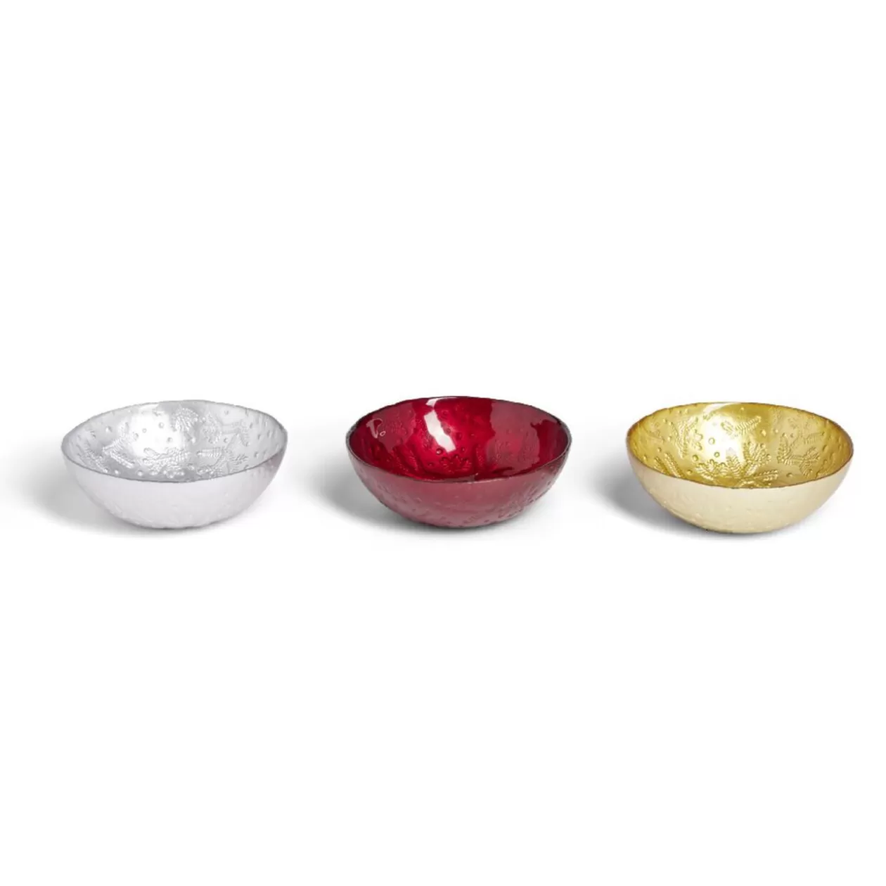 Gifi Coupelle en verre 200ml motif branches de sapin Ø12xH4,5cm - 3 coloris< Vaisselle Et Accessoires De Table