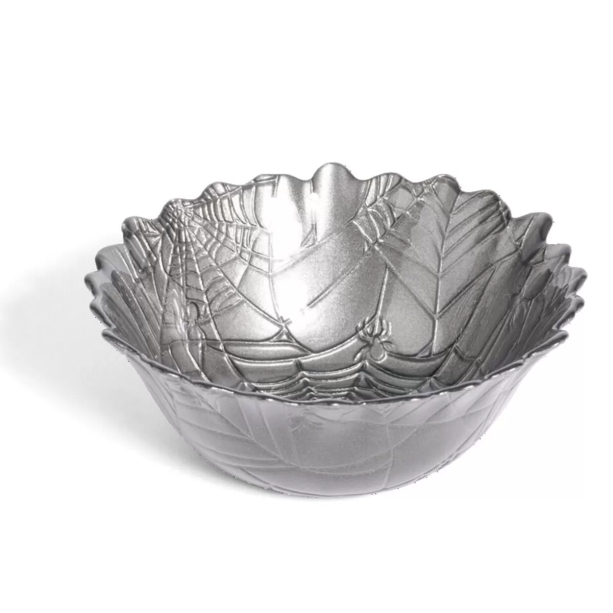 Coupelle ronde en verre design feuille gris Halloween Ø15cm>Gifi New