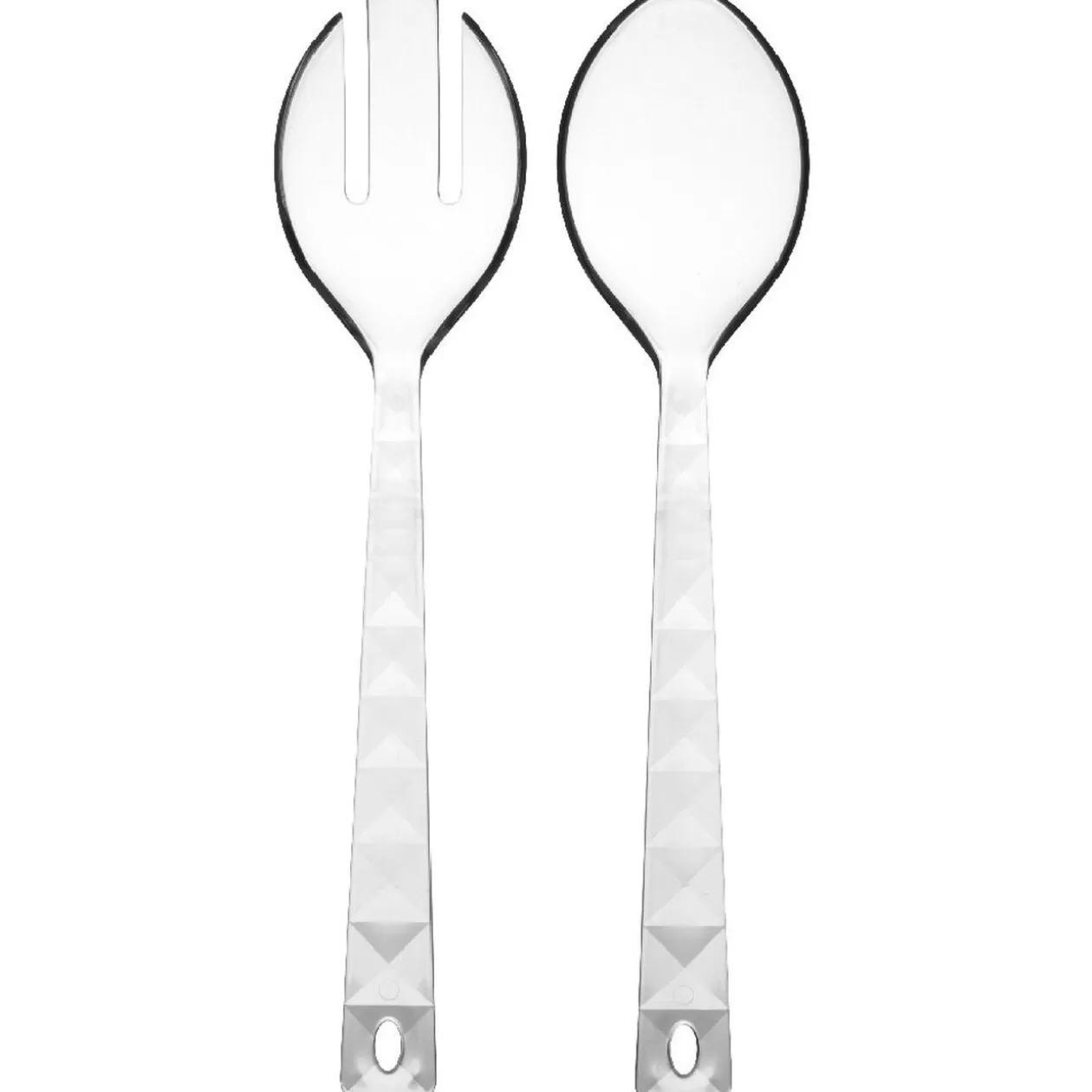 Gifi Couvert à salade transparent martelé x2< Préparation Culinaire