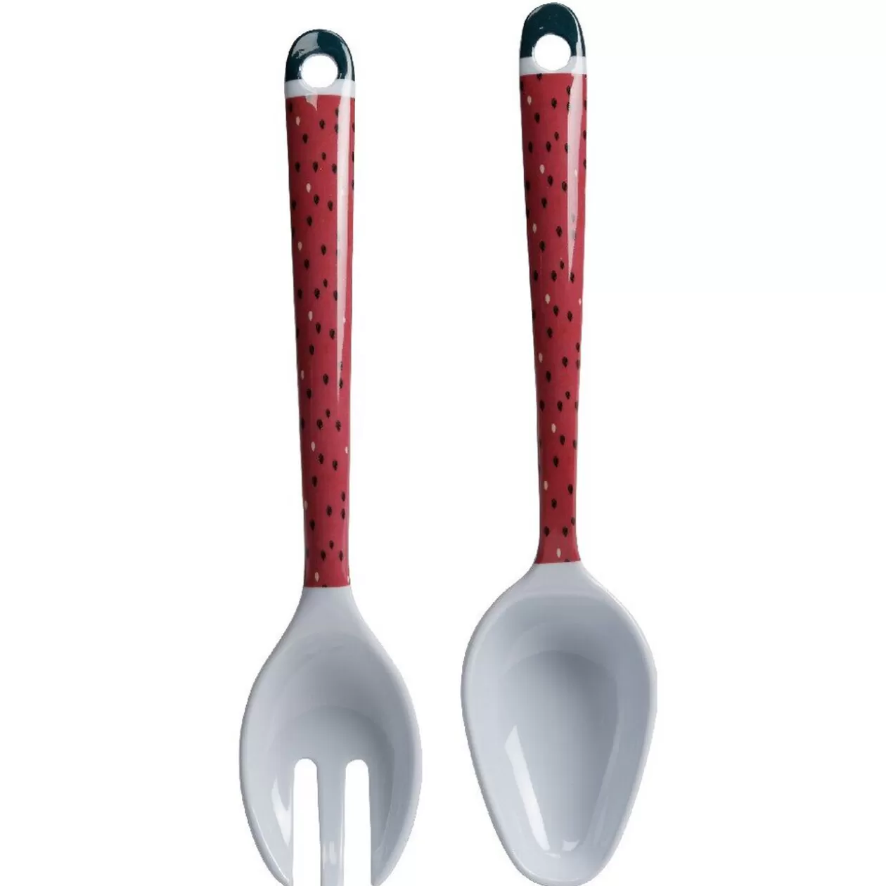 Gifi Couverts à salade style tropical manche motif pastèque x2< Préparation Culinaire