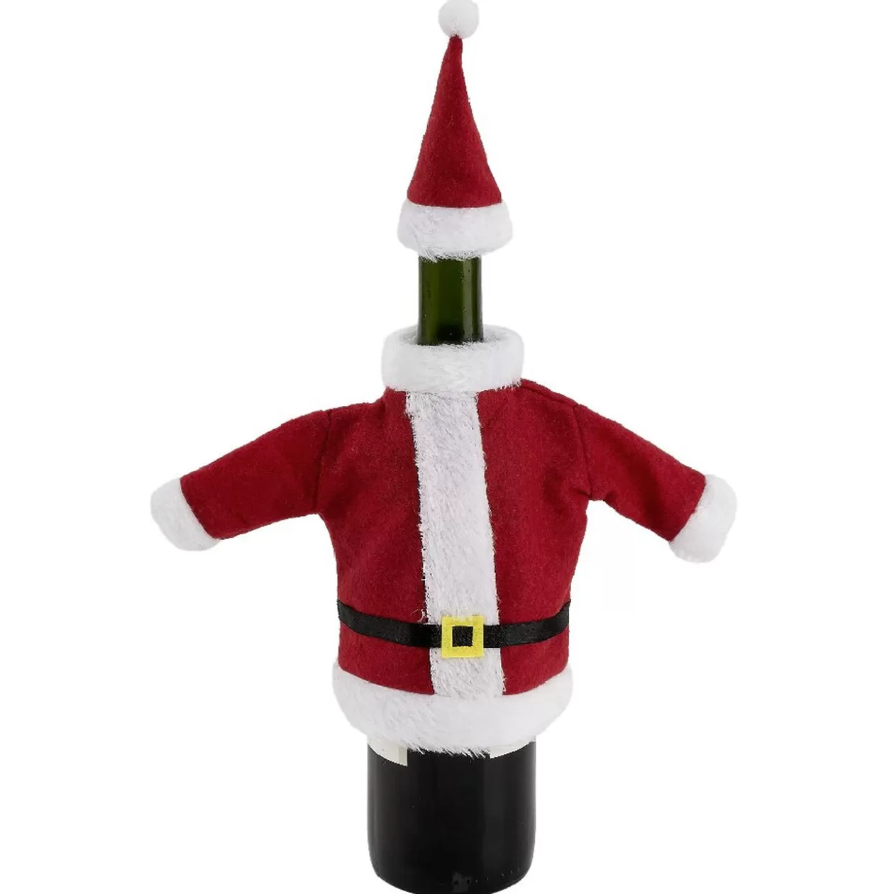 Couvre bouteille forme habit de Père Noël rouge et blanc>Gifi Flash Sale