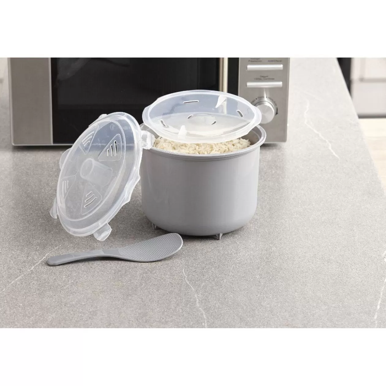 Gifi Cuiseur à riz vapeur micro-ondes 2 L< Petit Électroménager