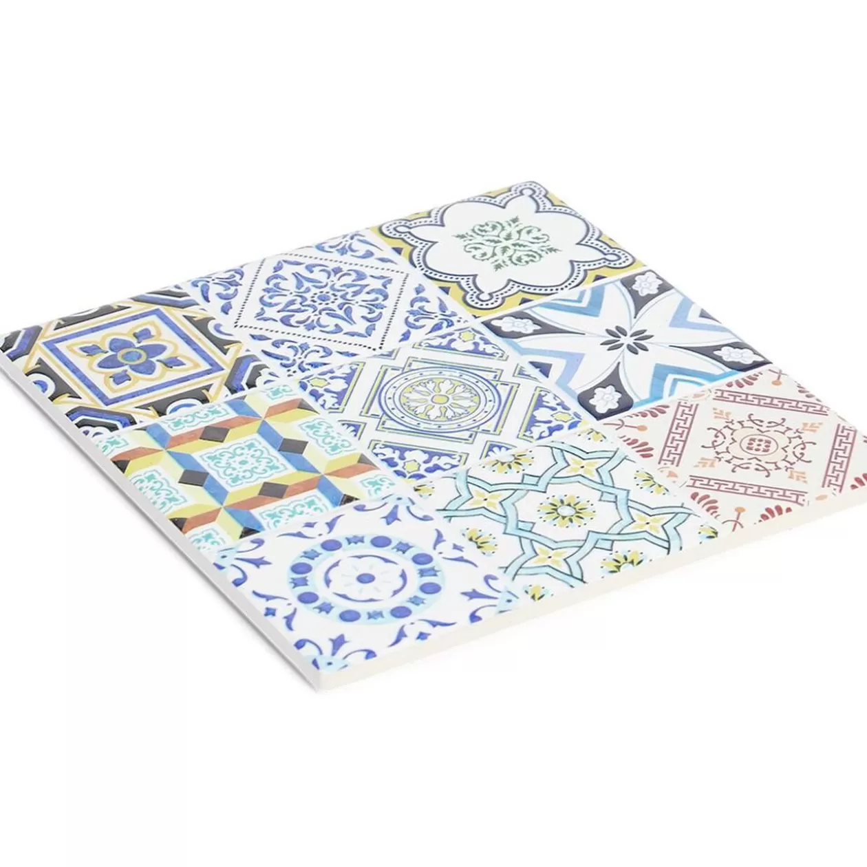 Dessous de plat carré céramique design carreau de ciment 15,2x15,2cm>Gifi New
