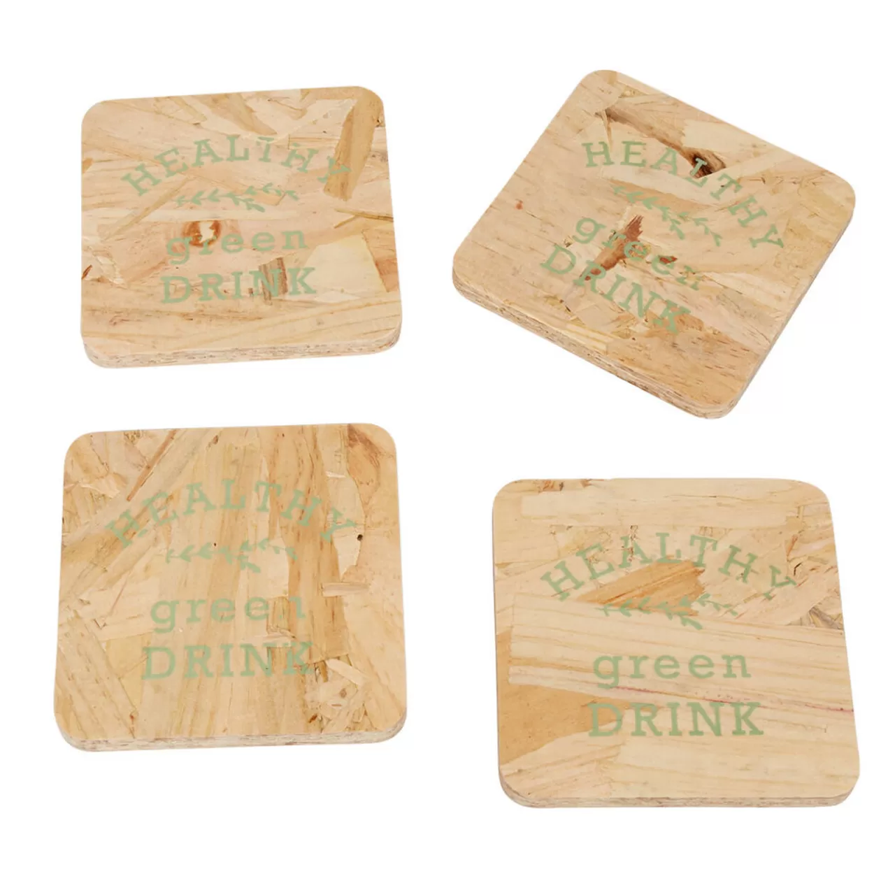Gifi Dessous de verre My little garden en bois x4< Vaisselle Et Accessoires De Table