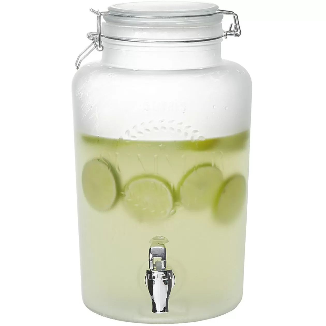 Gifi Distributeur de boisson effet givre en verre 5 L< Vaisselle Et Accessoires De Table