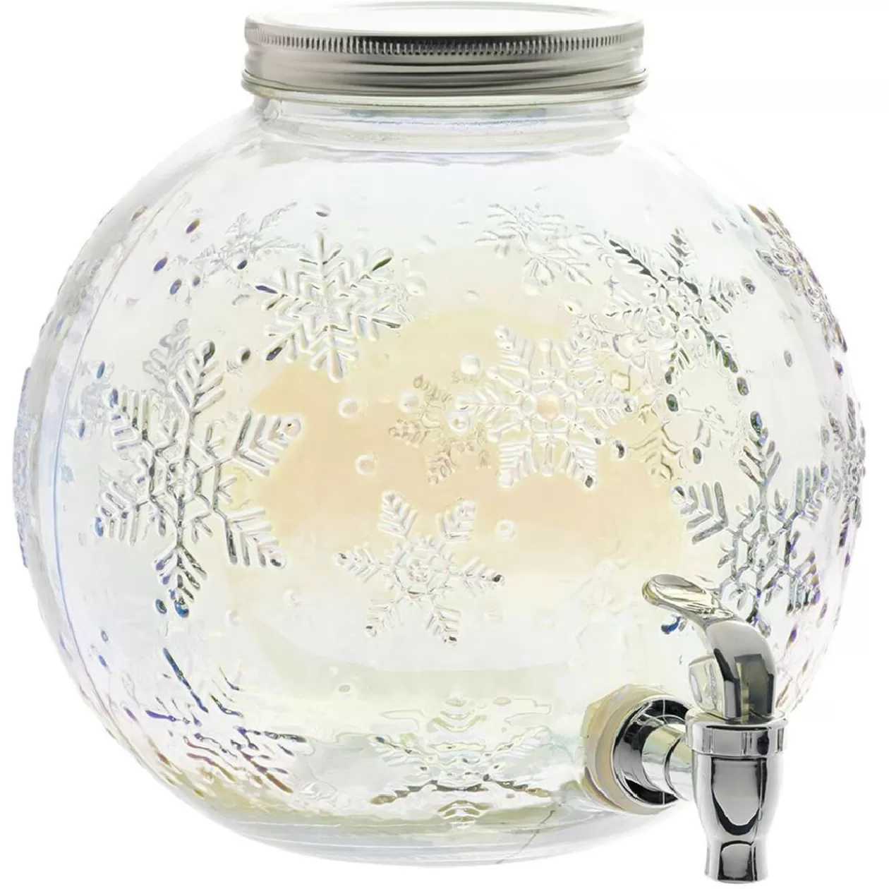 Distributeur de boisson en verre motif flocons iridescent 5,5L>Gifi Hot