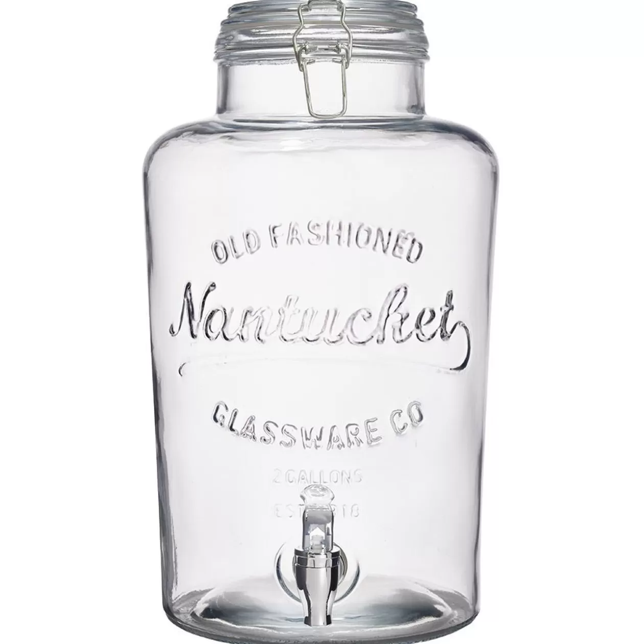 Distributeur de boisson en verre transparent avec robinet 8L - H36,5cm>Gifi Sale
