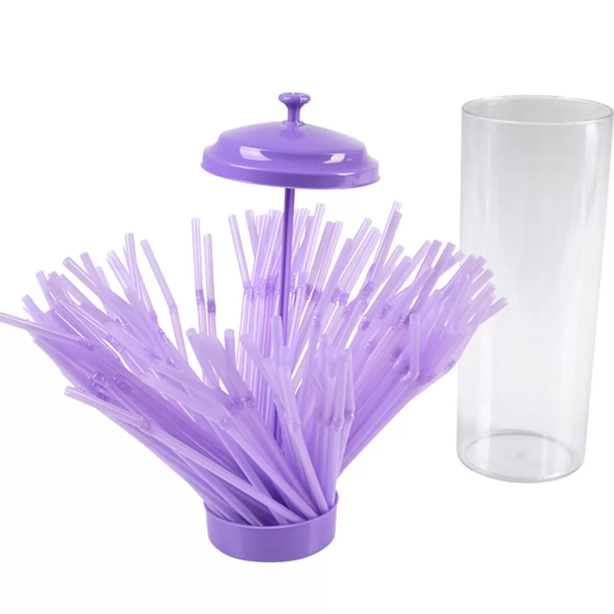 Gifi Distributeur de pailles violettes< Préparation Culinaire
