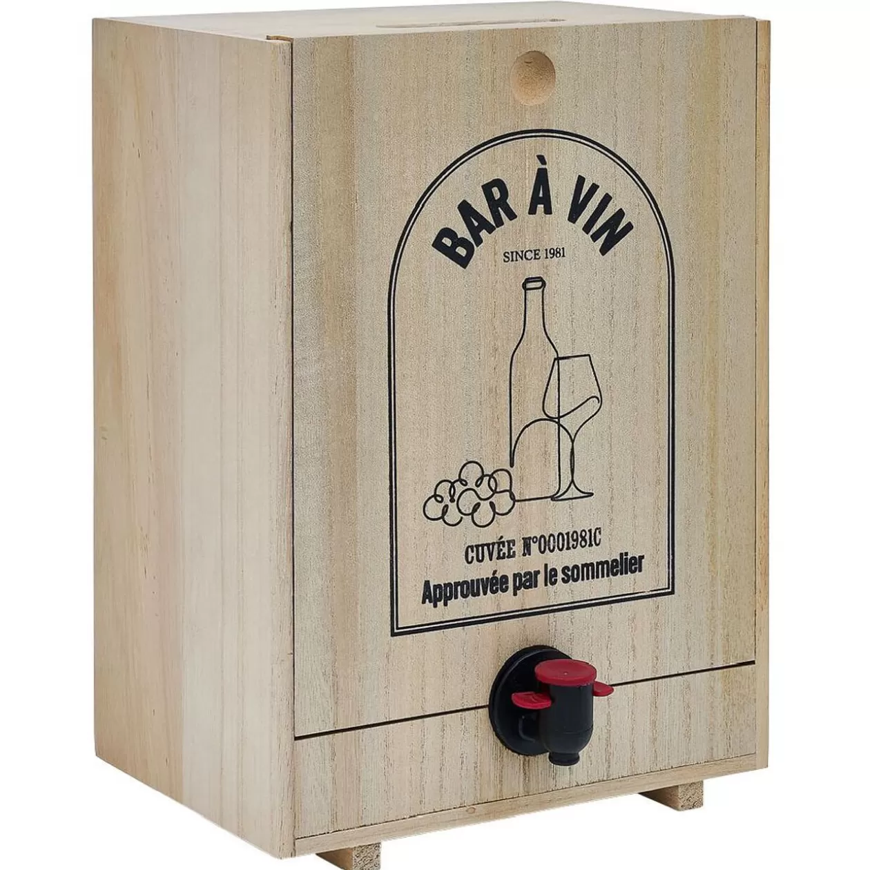Distributeur de vin en bois pour cubi 5L>Gifi Cheap