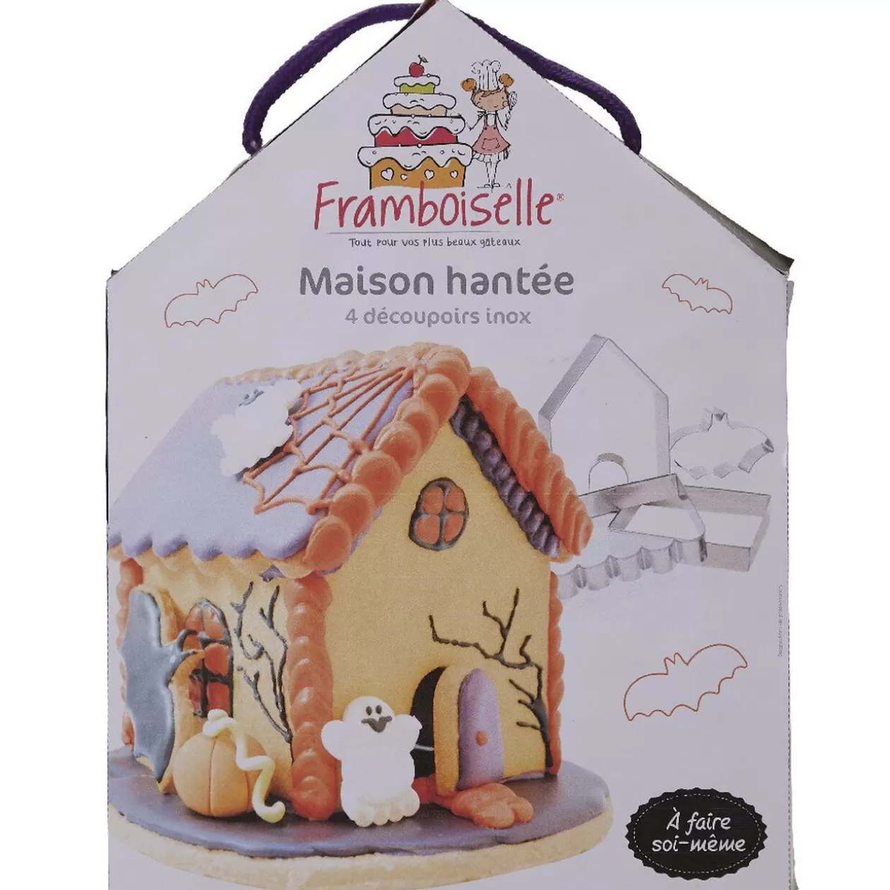 Gifi Emporte pièces maison hantée Halloween chauve souris x4< Préparation Culinaire
