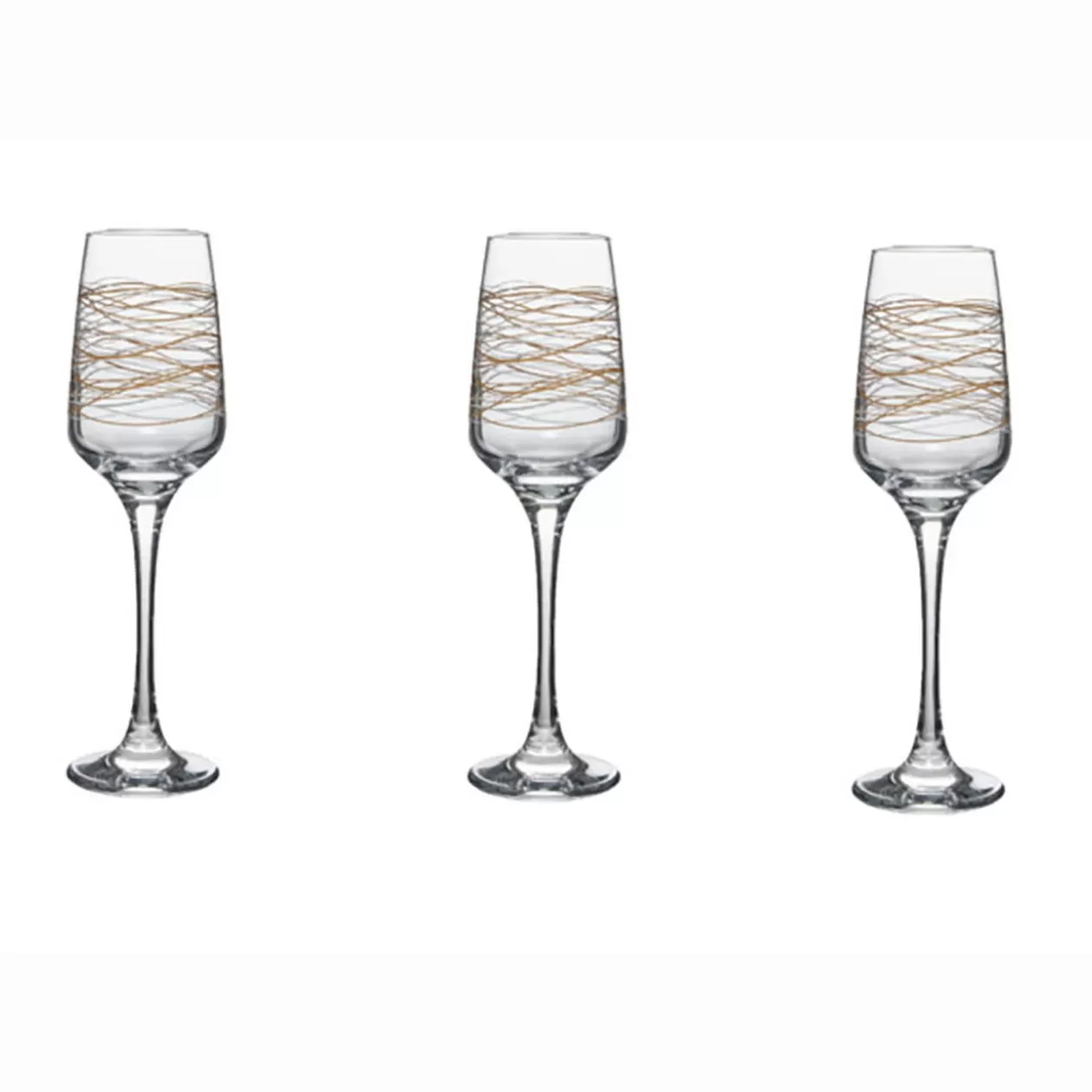 Gifi Flûte à champagne spirale x3< Vaisselle Et Accessoires De Table