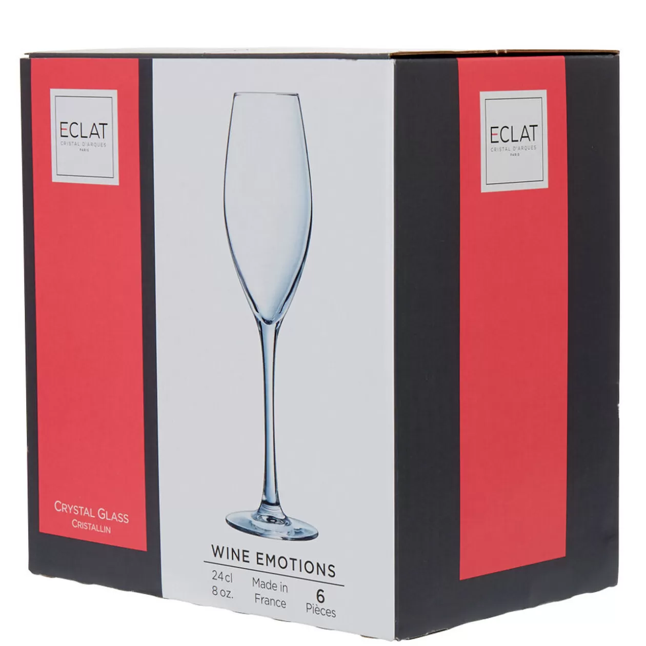 Gifi Flûte verre à vin cristallin gamme Wine Emotion 24 cl x6< Vaisselle Et Accessoires De Table