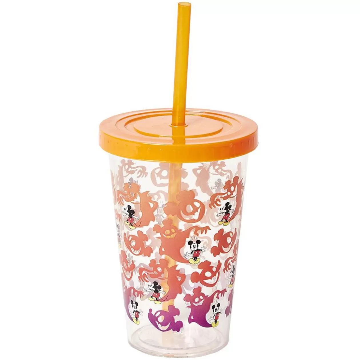 Gifi Gobelet à paille Mickey Disney Halloween fantôme orange et violet< Vaisselle Et Accessoires De Table