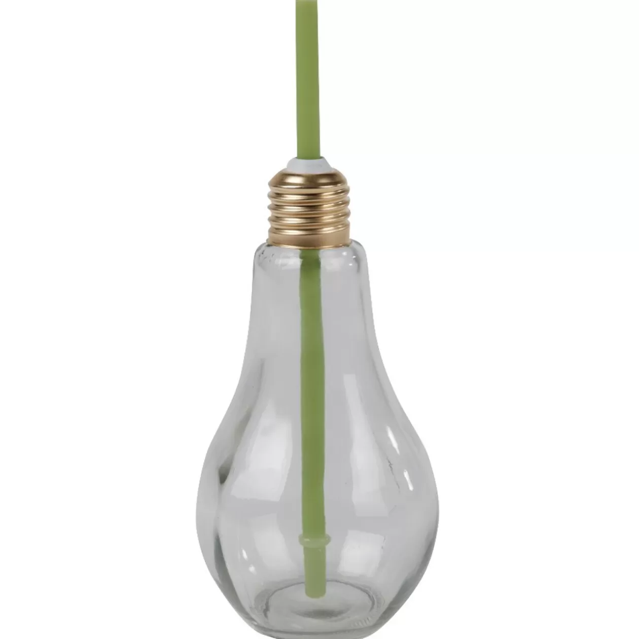 Gobelet en verre forme ampoule avec paille>Gifi Outlet