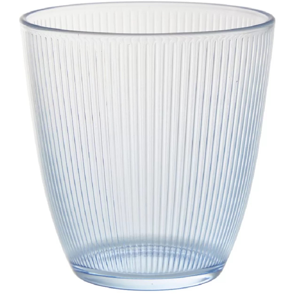 Gifi Gobelet en verre Nina motif relief rainuré transparent bleu 25 cl x6< Vaisselle Et Accessoires De Table