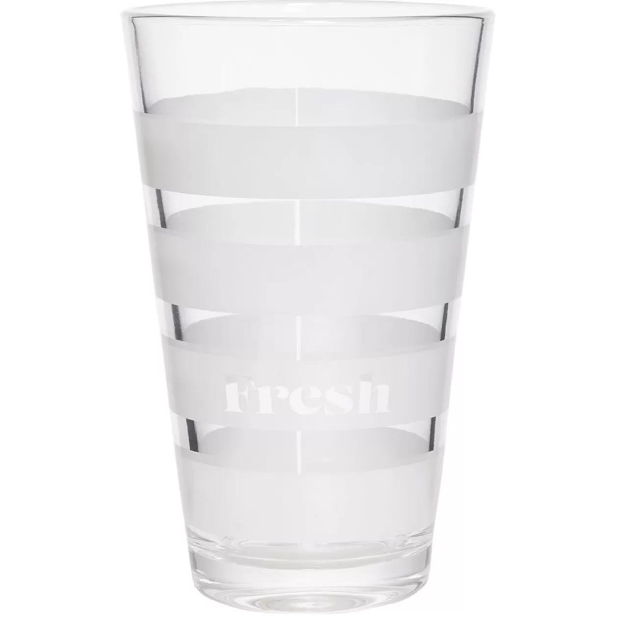Gobelet haut verre transparent rayure horizontale blanche 30cl x3>Gifi Clearance