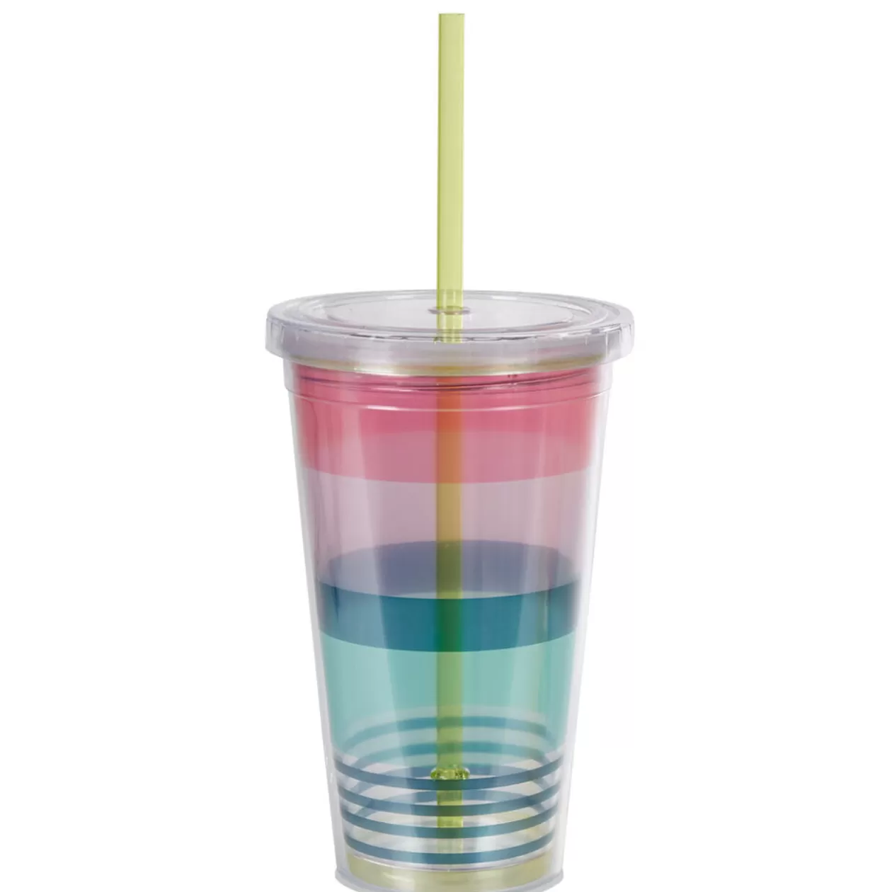 Gifi Gobelet plastique et paille bayadère< Vaisselle Et Accessoires De Table