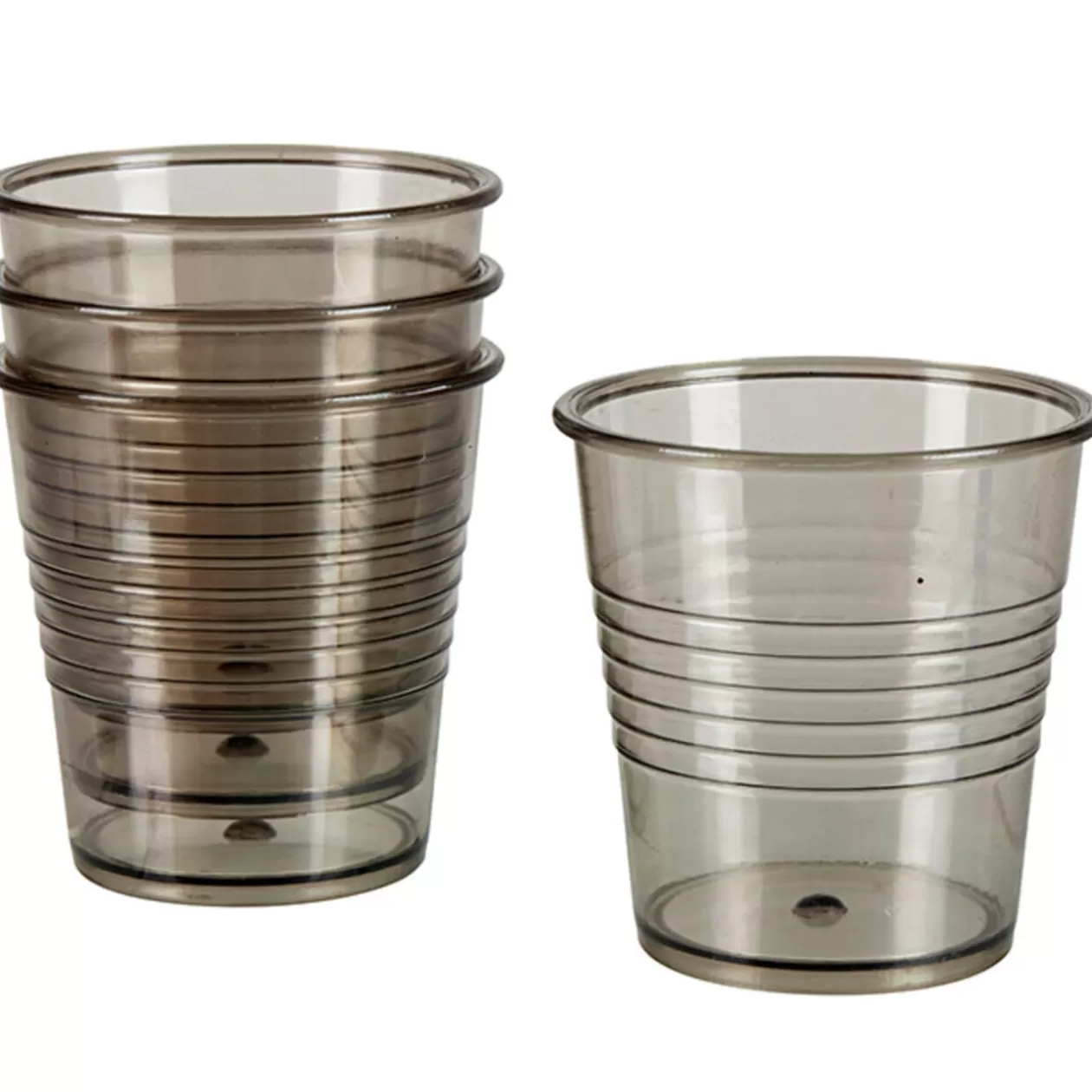 Gobelet plastique noir transparent x4>Gifi Discount