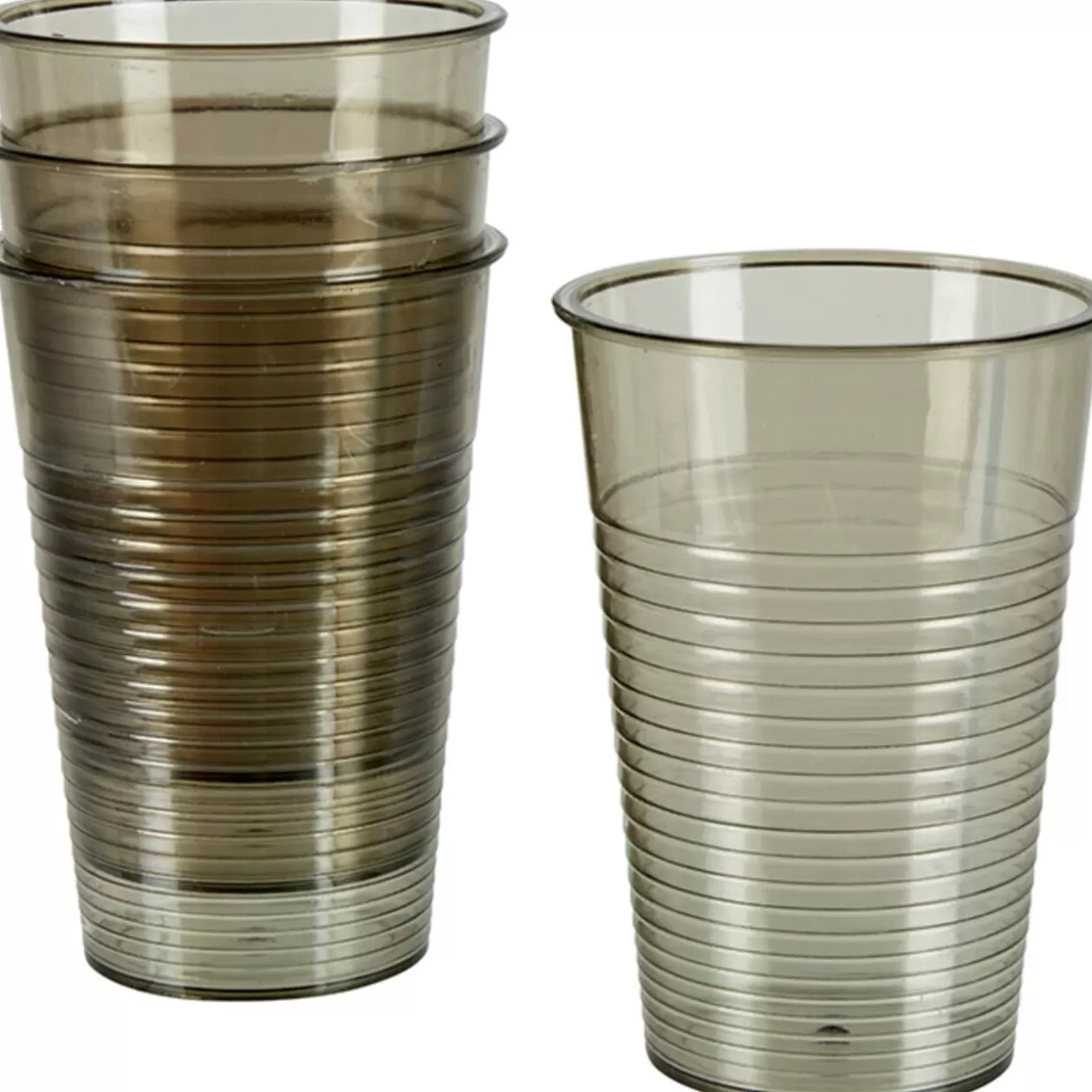 Gobelet plastique noir transparent x4>Gifi Hot