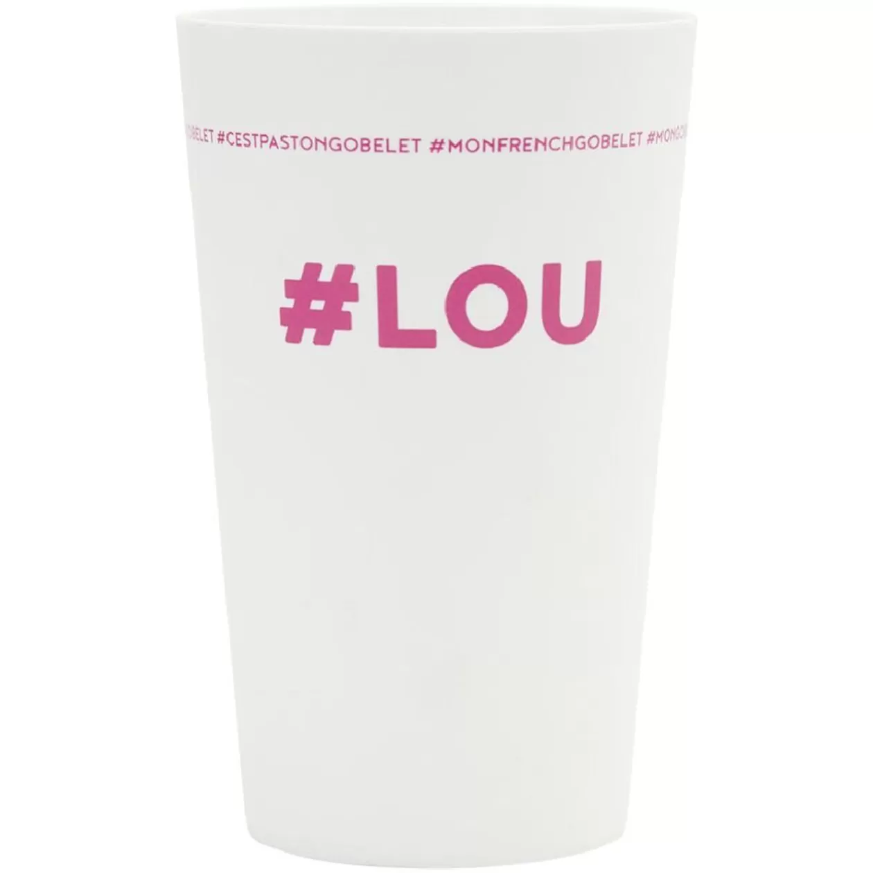 Gobelet plastique prénom #LOU 33cl>Gifi Hot